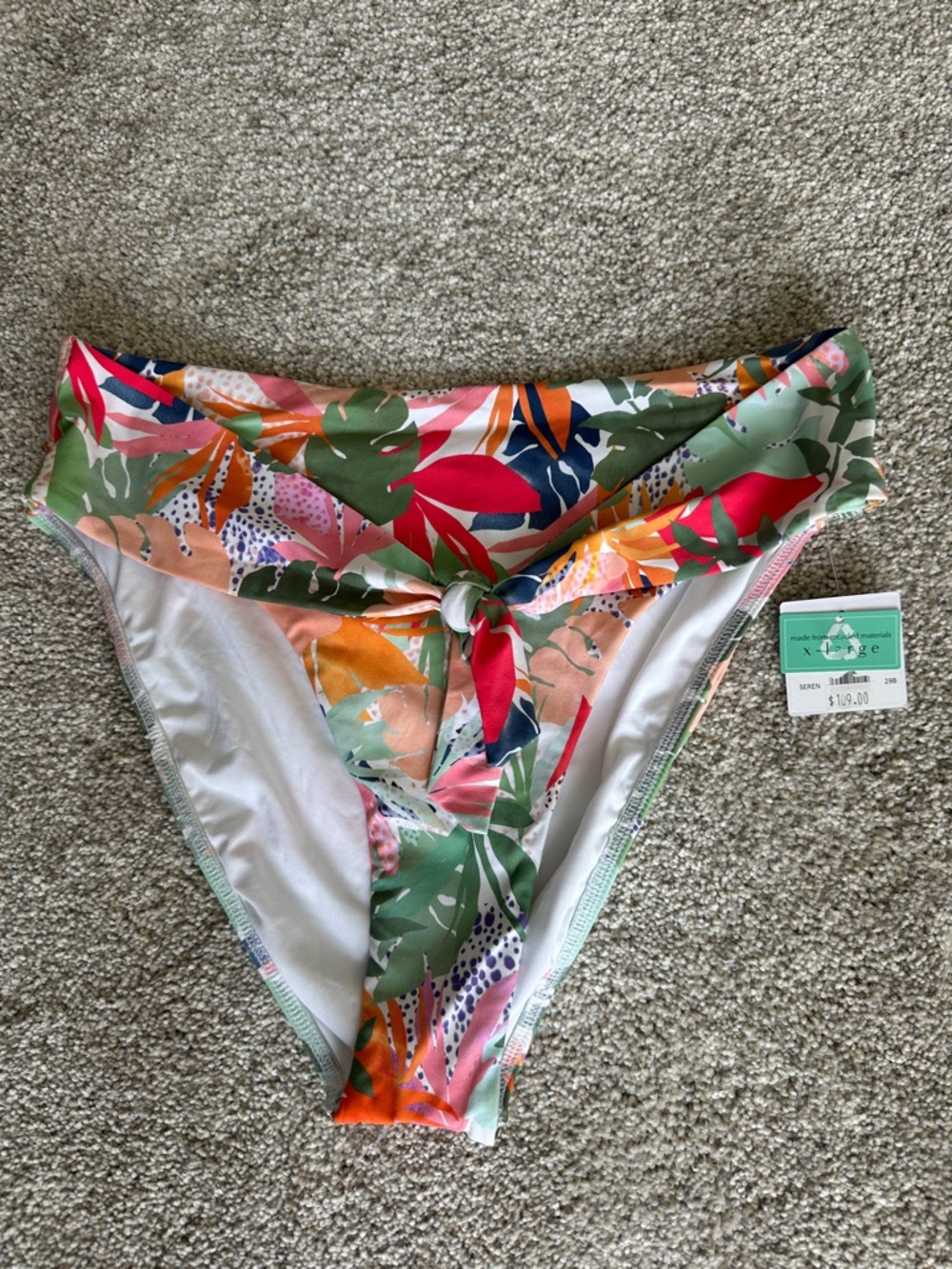 Tropical Knot-Front Bikini Bottoms - Multicolor